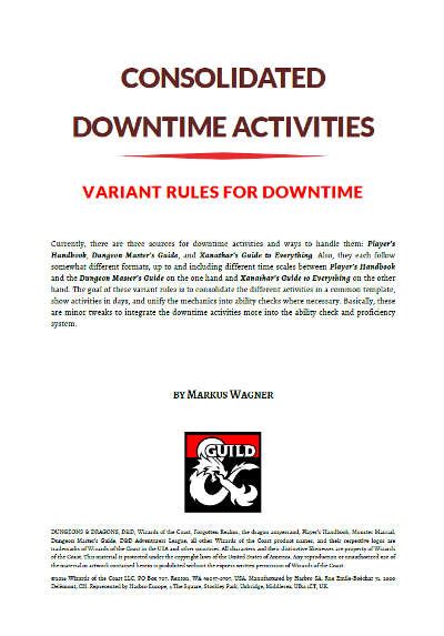 Consolidated Downtime Activities .